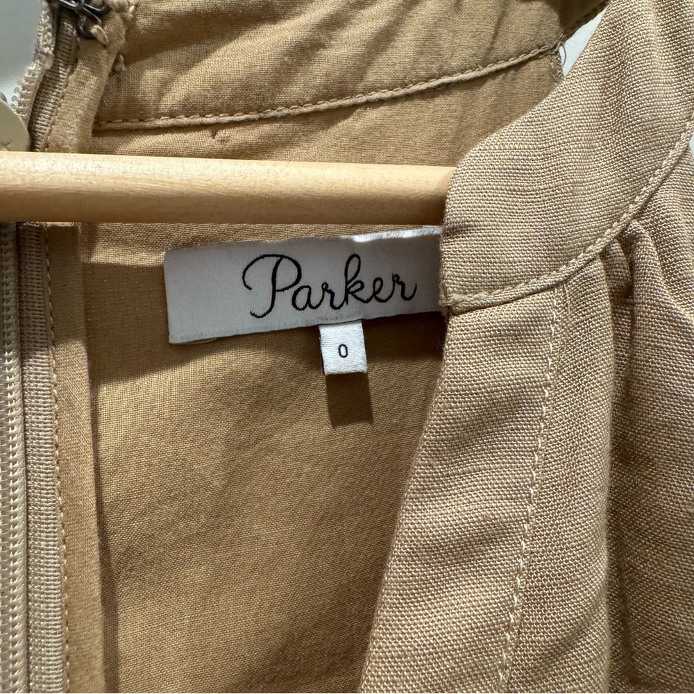 Parker Eyelet Midi Dress in Utility Tan - Picture 5 of 8
